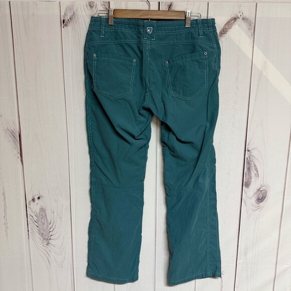 KÜHL Women’s Hiking Pants 10 Short Teal Green Stretch EUC - Picture 3 of 11